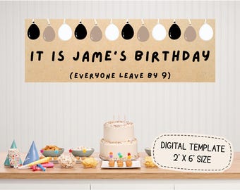 Funny Birthday Banner Template, It Is Your Birthday Sign, Sarcastic Adult Party Decor, Editable Canva Printable 2x6, Walgreens Banner