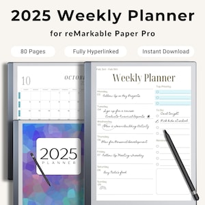 reMarkable Paper Pro Color 2025 Settimanale Mensile Digital Planner Sistema di Pianificazione Senza Carta Organizzazione Digitale Programma Lavoro Business Scuola