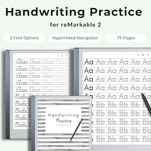 reMarkable 2 Quaderno didattico per esercizi di scrittura a mano digitale per studenti e insegnanti Foglio di calligrafia corsiva Strumento di scrittura Esercizio Istruzione