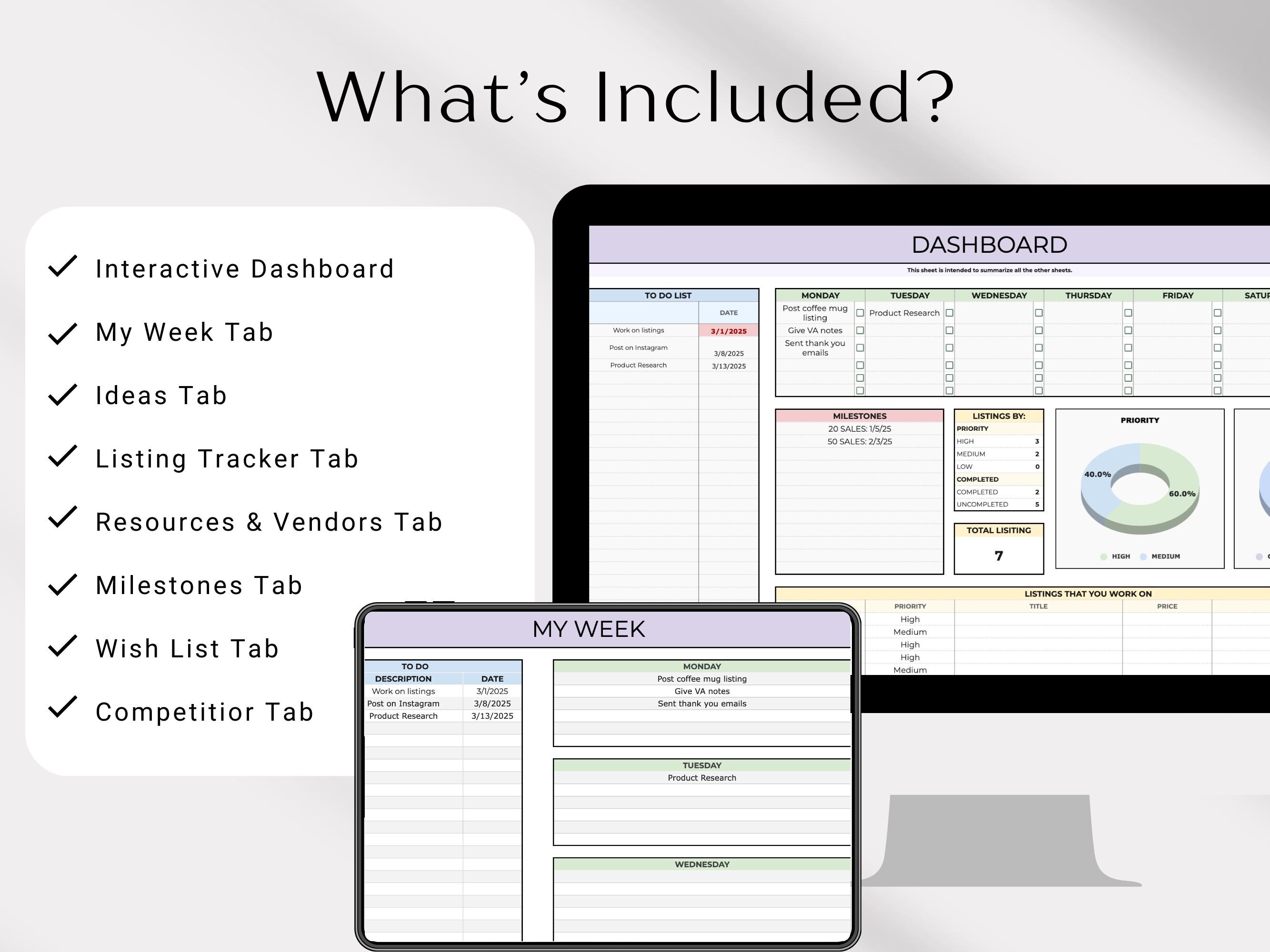 Etsy Business Planner Workflow Template Product Planner Task List Idea ...