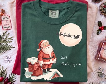 Funny Santa PNG, Sarcastic Christmas Shirt Design (Digital Download)