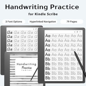 Kindle Scribe Handschrift Übung Lernarbeitsbuch für Sprachlerner Schreibschrift Kalligraphie Blatt Briefe Schreibwerkzeug Übung