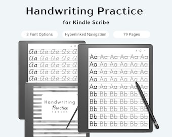 Kindle Scribe Handwriting Practice Educational Workbook for Language Learners Cursive Calligraphy Sheet Letters Writing Tool Exercise