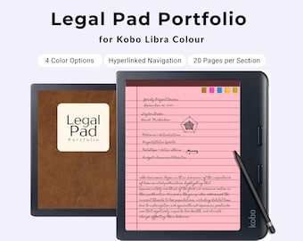 Kobo Libra Color Digital Multi Color Legal Pad Template Hyperlinked Organizer Business Planning Professional Note System Template Meeting
