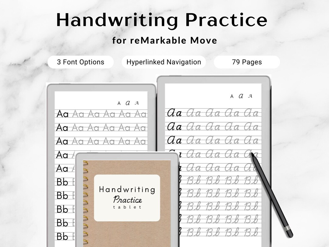 Remarkable Move Digital Handwriting Practice Educational Workbook for ...