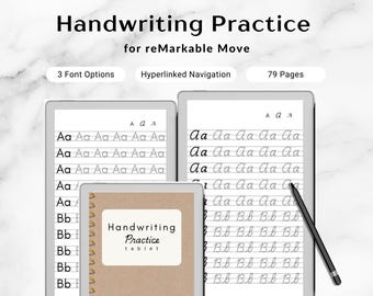 reMarkable Move Digital Handwriting Practice Educational Workbook for Student Teacher Cursive Calligraphy Sheet Writing Tool Exercise