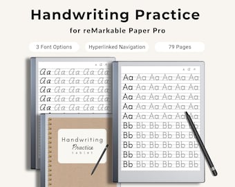 reMarkable Paper Pro Digital Handwriting Practice Educational Workbook for Student Teacher Cursive Calligraphy Sheet Writing Tool Exercise