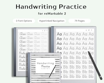 reMarkable 2 Digital Handwriting Practice Educational Workbook for Student Teacher Cursive Calligraphy Sheet Writing Tool Exercise Education