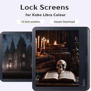 Kobo Waage Color Lock Screens Gothic Bilder Tablet Dark Romanze Design Digital Bildschirmschoner Viktorianische Elemente Hintergründe Zubehör