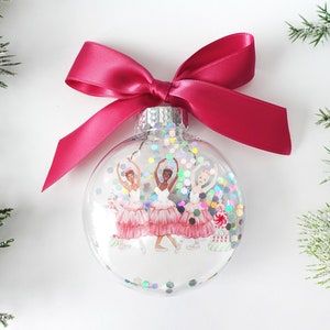 Waltz of the Flowers Nutcracker Glitter Christmas Ornament / Nutcracker Ballet, Ballet Dancer, Ballerina Christmas Ornament, Pink Tutus