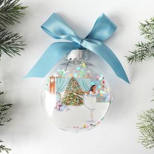 Clara & the Nutcracker Ballerina Glitter Christmas Ornament / Nutcracker Ballet Ornament, Ballerina Ornament, Ballet Dancer, Clara Ballerina