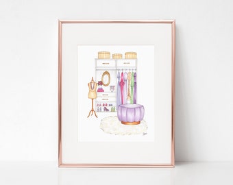 Dream Closet Art Print / Fashion Illustration by Joanna Baker