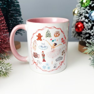 Sugar Plum Fairy Nutcracker Mug -  Fashion Illustration / Nutcracker Ballet Mug, Ballerina, Christmas Mug, Ballet Dancer Mug, Coffee Tea Mug