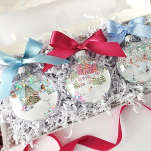 Create Your Own Nutcracker Gift Set - Glitter Ornament Set of 3 - Nutcracker Ballet Christmas Ornament, Ballerina Ornament, Sugar Plum Fairy