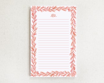 Sea Vines Personalized Notepad / Beachy Notepad, Memo Pad, Beach Notepad, Hostess Gift, Grandmillennial Notepad, Desk Accessories