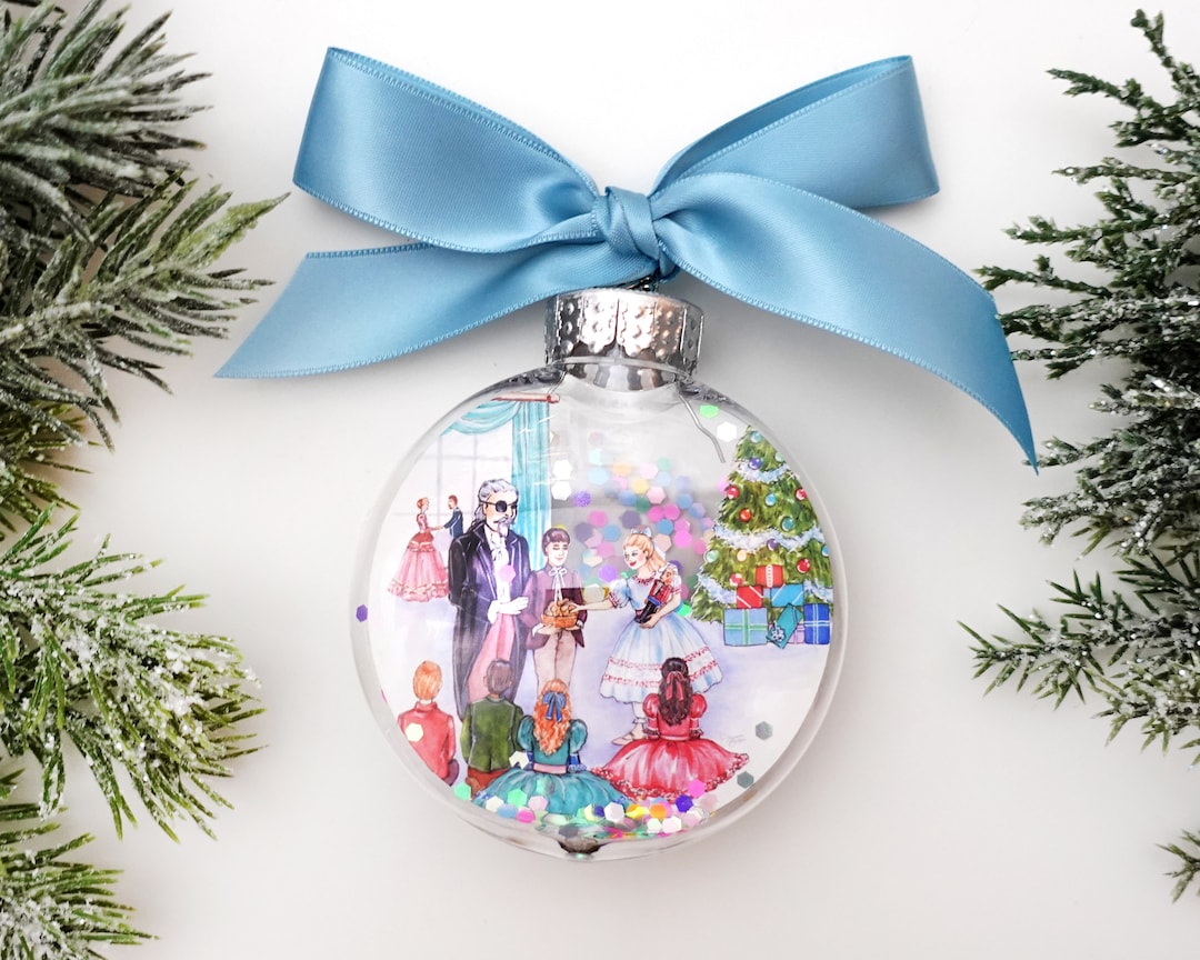 Nutcracker Party Scene Glitter Christmas Ornament / Nutcracker Ballet