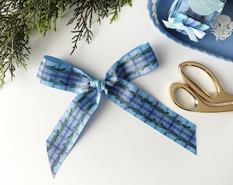 Winterberry Plaid Grosgrain Ribbon / Christmas Ribbon, Winter Ribbon, Plaid Ribbon, Holiday Hair Bow, Holiday Decor, Grandmillennial Decor