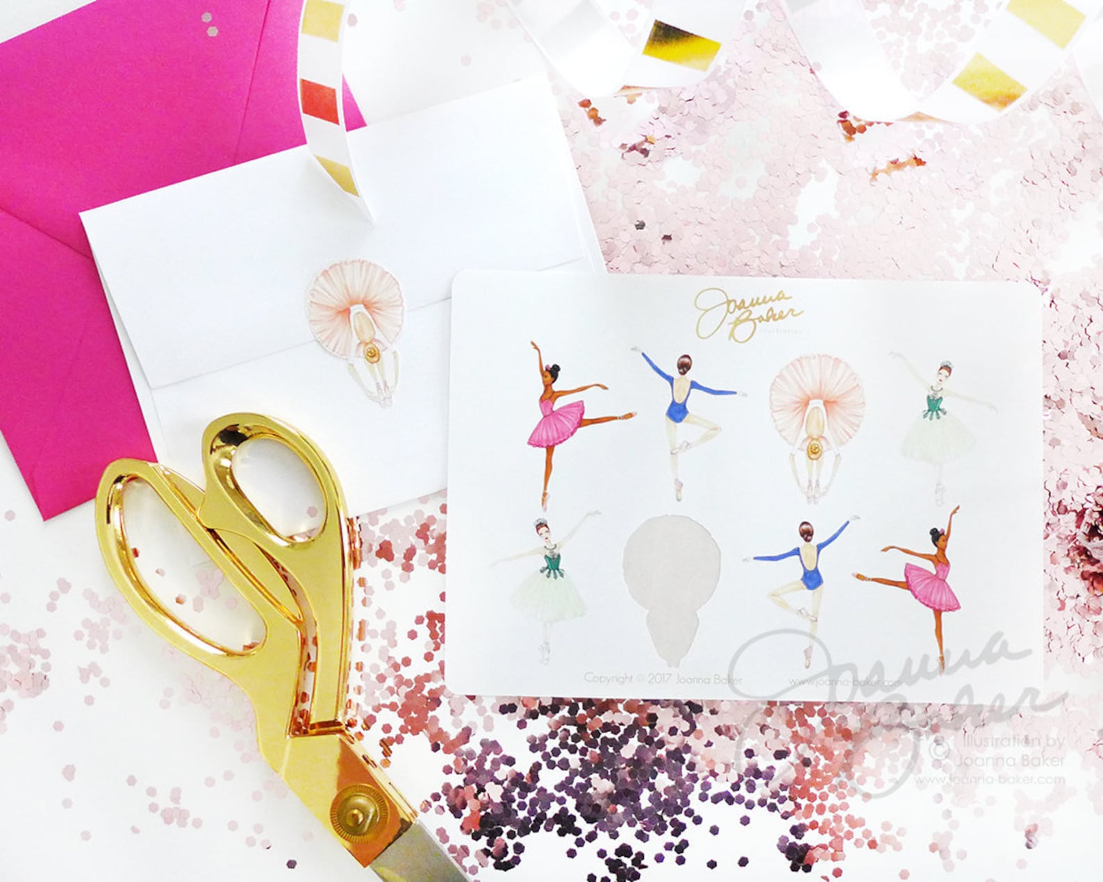 ballerina fashion illustration stickers - glossy, permanent / ballet stickers, dancer, tutu, pointe shoes, tutu stickers, dance