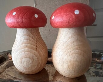 Wooden mushroom nutcracker (Made in Romania) BUY TWO FOR 30 Dollars with Free Shipping
