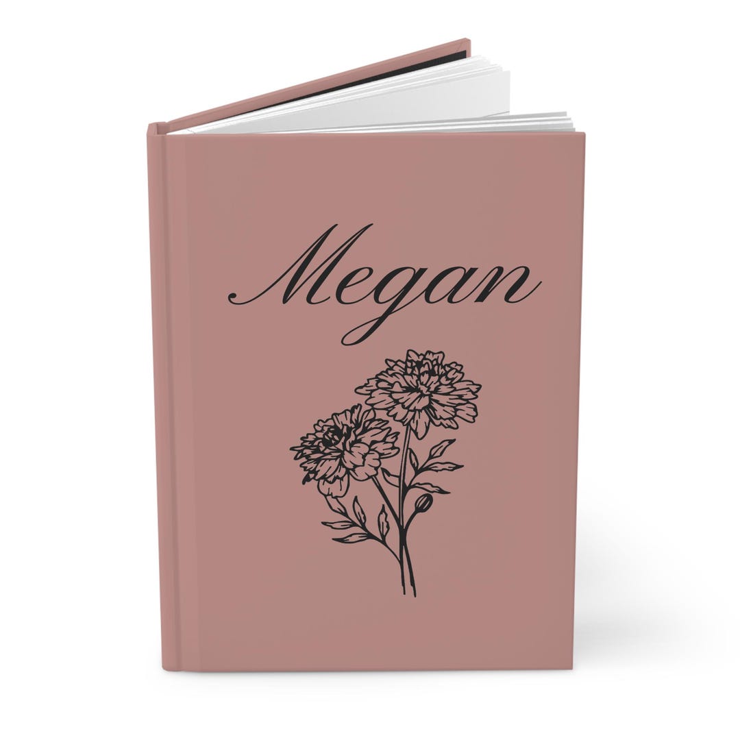 Personalized Birthday Notebook Custom Name Journal Flower Month Diary ...
