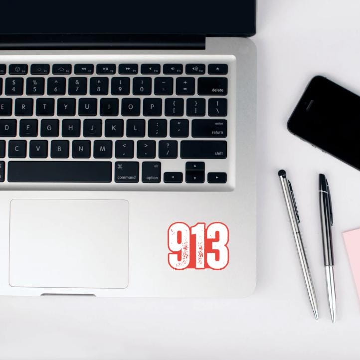 Custom Area Code Sticker Home Town Laptop Decal City Water Bottle ...