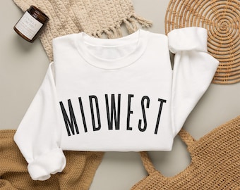 Midwest Heavy Blend Sweatshirt Unisex Pullover For Midwesterner Crewneck