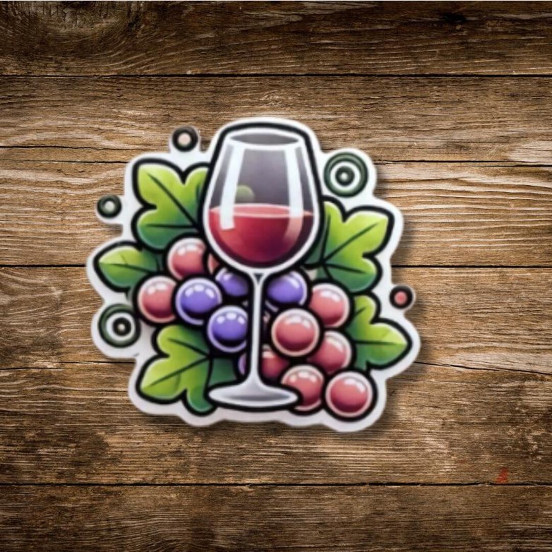 Local Wine Sticker Wine Sticker Gift for Wine Drinker Adhesive Print for Wine Cooler ...