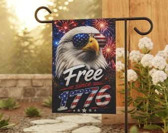 Free Since 1776 Garden Flag Awesome American Eagle Yard Decoration 250 Year Celebration Outdoor Banner America Proud