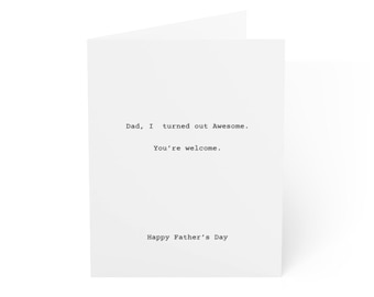 Funny Greeting Card For Father's Day Awesome