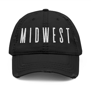 Midwest Distressed Hat Embroidery Design Ohio Ball Cap Gift For Him Baseball Hat Embroidered Gift For Her