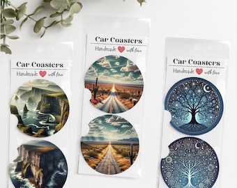 Tree of Life Car Coaster Mountain Cliff Landscape Coasters Desert Road Trip Auto Set