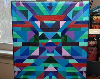 Metro 2 - lienzo acrílico geométrico abstracto