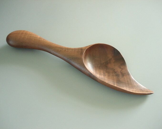 WALNUT SCOOP SPOON Wooden Spoon Hand Carved by Spoontaneous Etsy