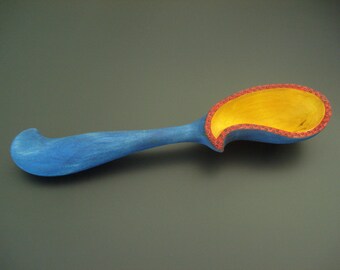 PAISLEY wooden spoon hand carved by Spoontaneous, wood spoon, wood carving, art spoons, kitchen, sculptural spoon