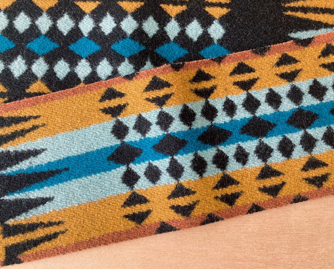Pendleton Wool Fabric / Remnant / 166 Rancho Arroyo Black / Etsy