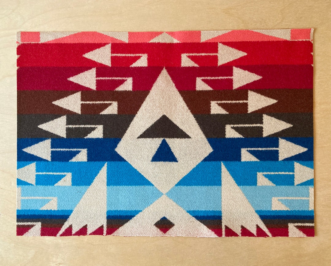 Pendleton Wool Fabric / Wool Remnant / Big Thunder Scarlet X 1 Etsy