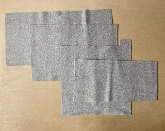 Pendleton Wool Fabric / Remnant / #228 - Medium Light Gray Eco-Wise / 4 pieces / Free shipping in US