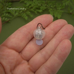 Tiny battery operated globe light, readjusted to fit my fairy garden lantern only image 2