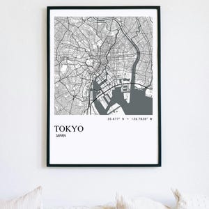 Tokyo Map Poster, Tokyo City Map, Tokyo Map Print, Japan, Printable Wall Art, Minimalist Map, Instant Download, Travel Gift, Digital Art
