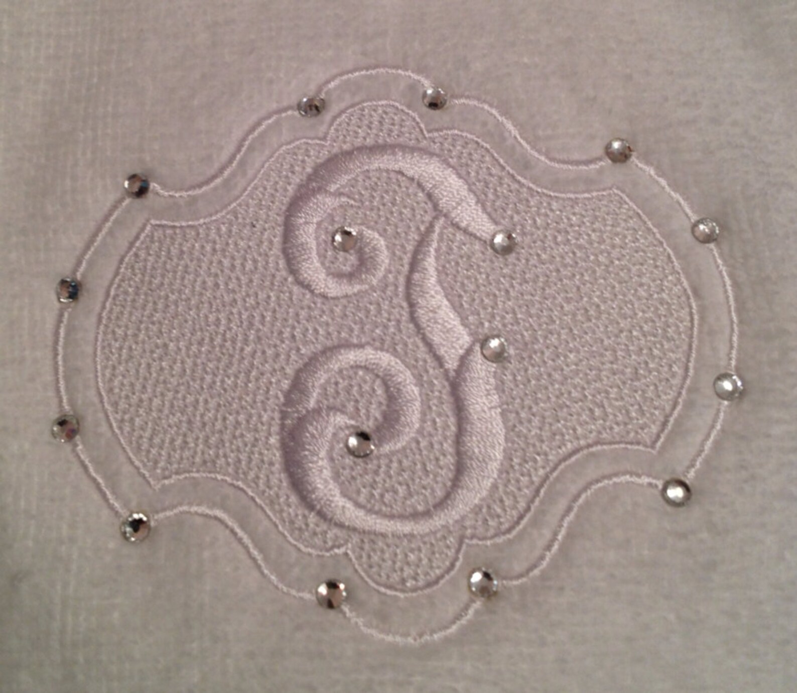 Embroidered and Bling Hand Towels Monogrammed Embossed and Etsy