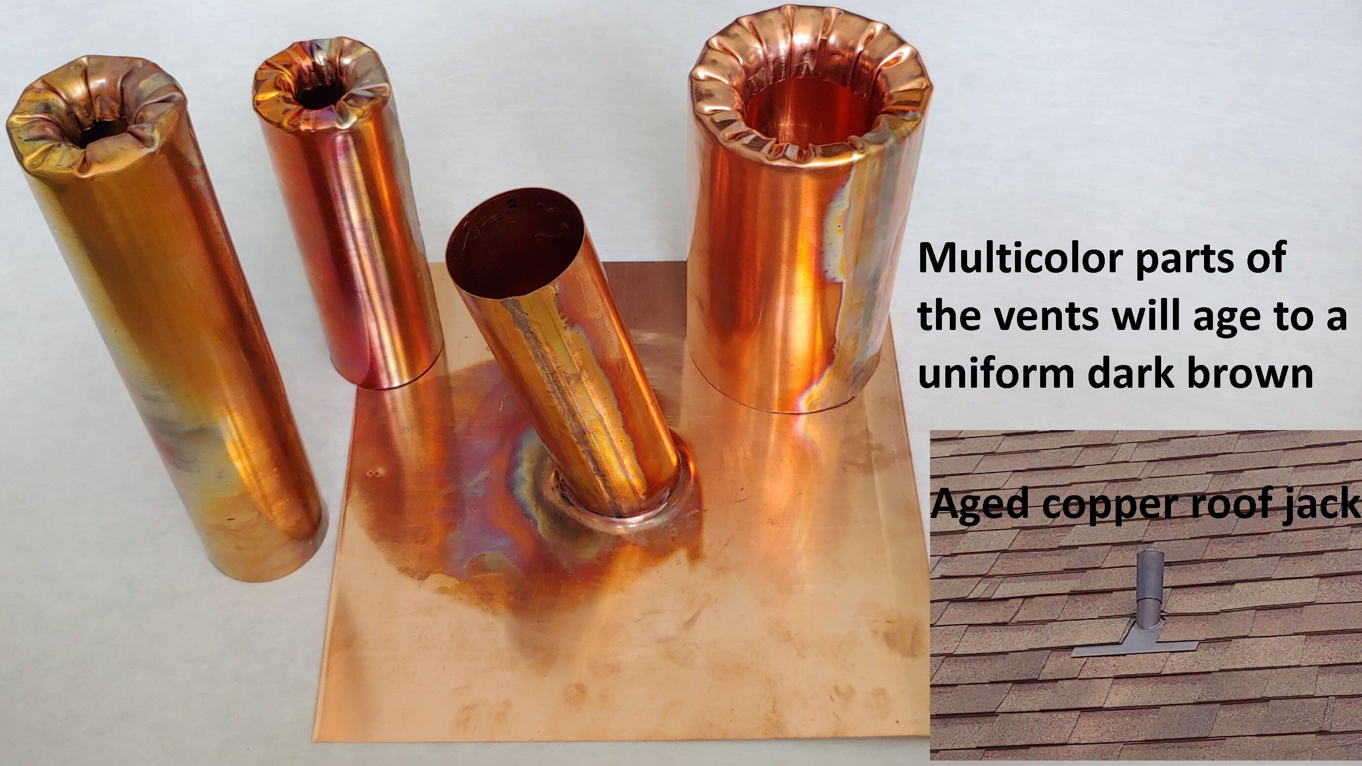 Copper Roof Jack Vent Stack 2 Sizes Variable Pitch 3 to 12 on 12 Etsy