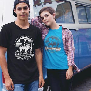 Adventure Graphic T-Shirt, Explore Beyond Your Limits Tee, Unisex Outdoor Shirt, New Routes Apparel, Gift for Nature Lovers, Casual Travel