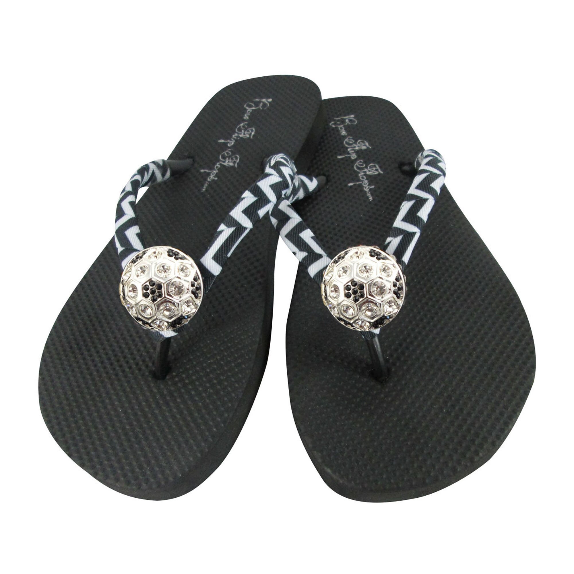 ladies flip flops with bling