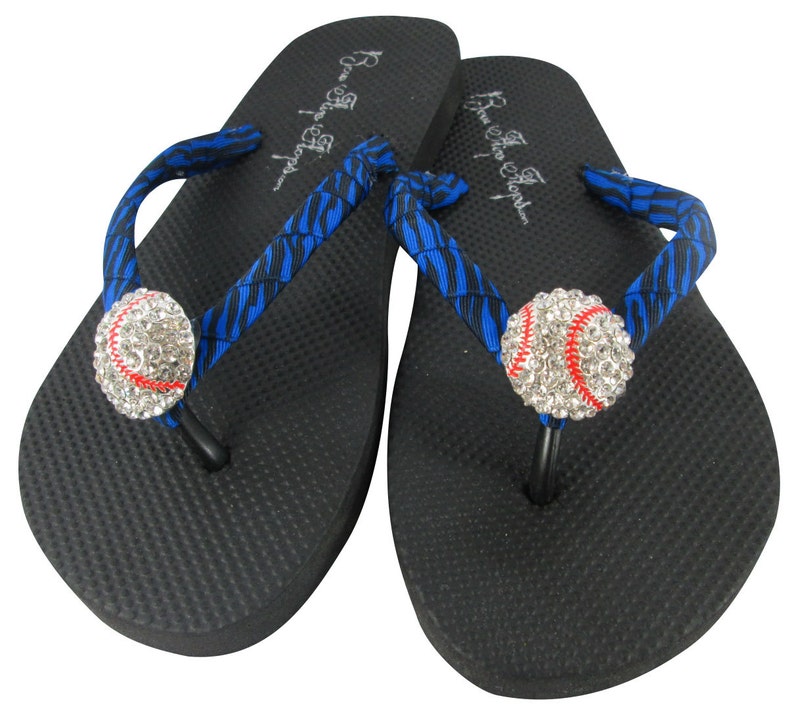 etsy baseball flip flops