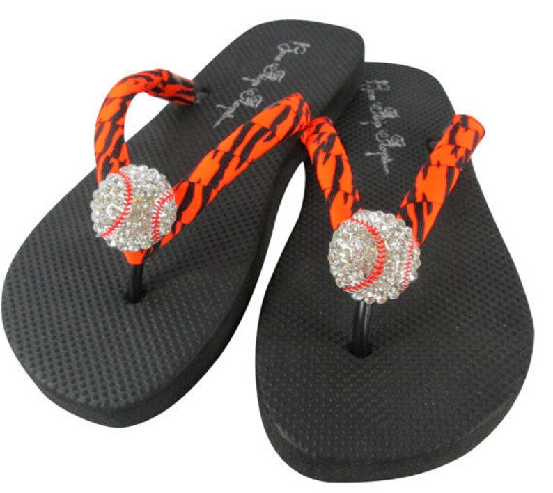 zebra flip flops