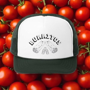 Burritos Trucker Cap - Foodie Hat, Mexican Cuisine Headwear, Funny Food Lover Gift, Adjustable Baseball Cap, Taco Tuesday Accessories