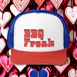 Gorra de camionero Bbq Freak, gorra Grill Master, regalo para amantes de la barbacoa, gorra de chef para papá, accesorios para fiestas de barbacoa de verano