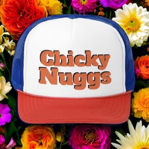 Chicky Nuggs Trucker Cap - Fun and quirky accessory for chicken nugget lovers, perfect for casual outings, foodies, and summer events.