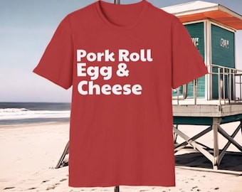 Pork Roll T-Shirt, Pork Roll Egg and Cheese, New Jersey, NJ, Breakfast, New Jersey Gift, Taylor Ham, Gift for best Friend, Coworker Gift