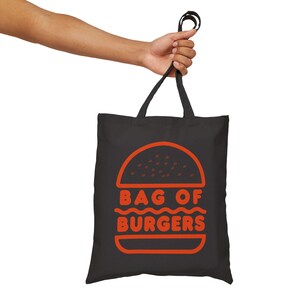 バーガーガロアトートバッグ、フーディートート、食料品バッグ、再利用可能なショッピングバッグ、キャンバストート、ファーマーズマーケットトート、ハンバーガー、チーズバーガー